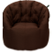 Кресло мешок «Австралия», 95x95x105, Тёмный шоколад Анфас галлерея