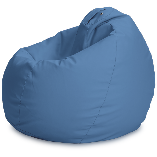 Кресло-мешок «Груша», L, Кожа Синий Профиль