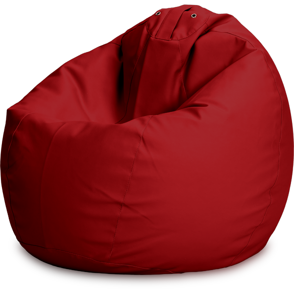 Кресло-мешок «Груша», L, Кожа Красный Изометрия