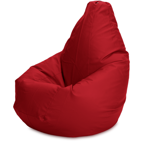 Кресло-мешок «Груша», XXL, Кожа Красный Изометрия