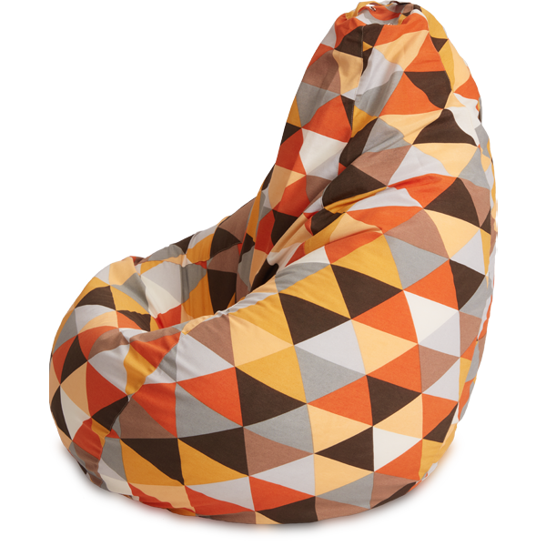 Кресло-мешок «Груша», XXXL, Ромб Оранжевый Профиль