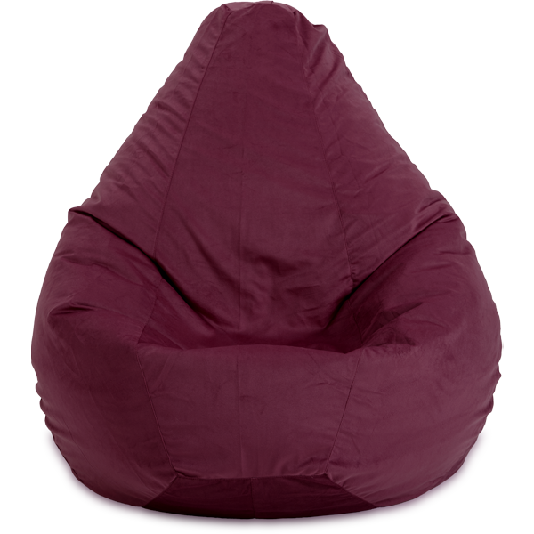 Кресло-мешок «Груша», XL, Бордовый Анфас