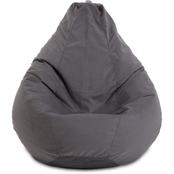 Кресло-мешок «Груша», XL, Серый Анфас