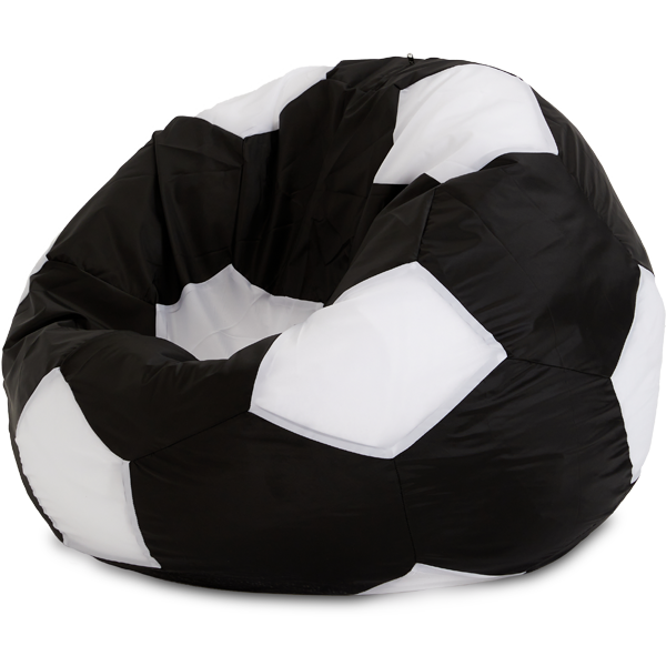 Кресло-мешок «Мяч», XL, Черный и белый Изометрия
