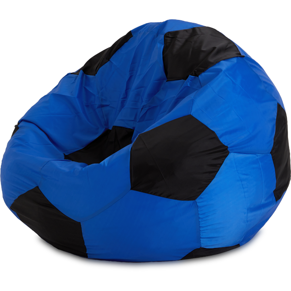 Кресло-мешок «Мяч», XL, Синий и черный Изометрия