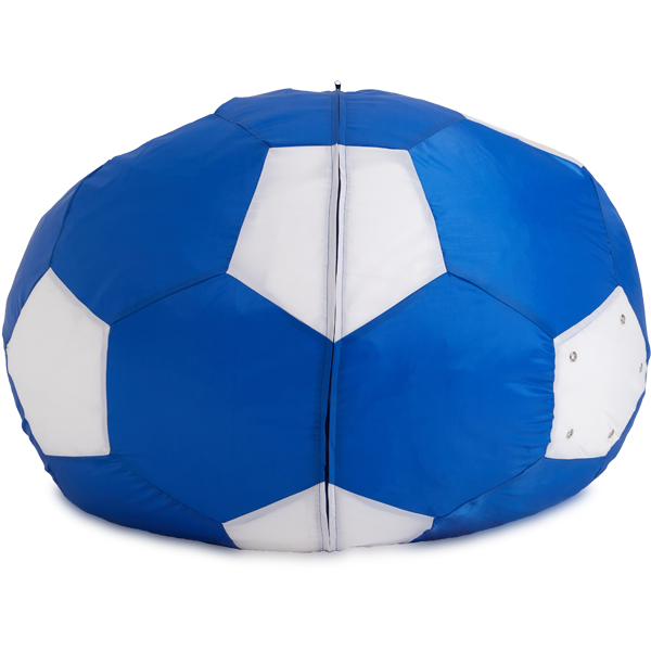 Кресло-мешок «Мяч», XL, Синий и белый Сзади