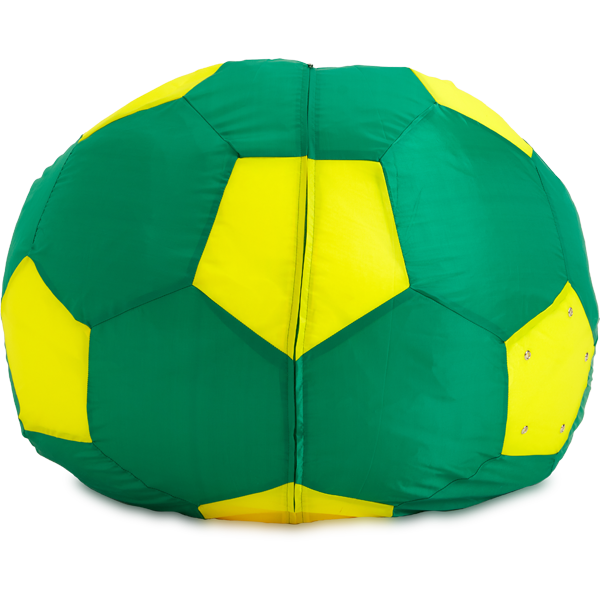 Кресло-мешок «Мяч», L, Зеленый и желтый Сзади