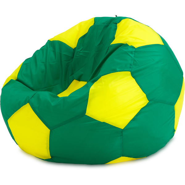 Кресло-мешок «Мяч», L, Зеленый и желтый Изометрия