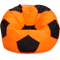 Кресло-мешок «Мяч», L, Оранжевый и черный Анфас галлерея