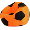 Кресло-мешок «Мяч», L, Оранжевый и черный Изометрия галлерея