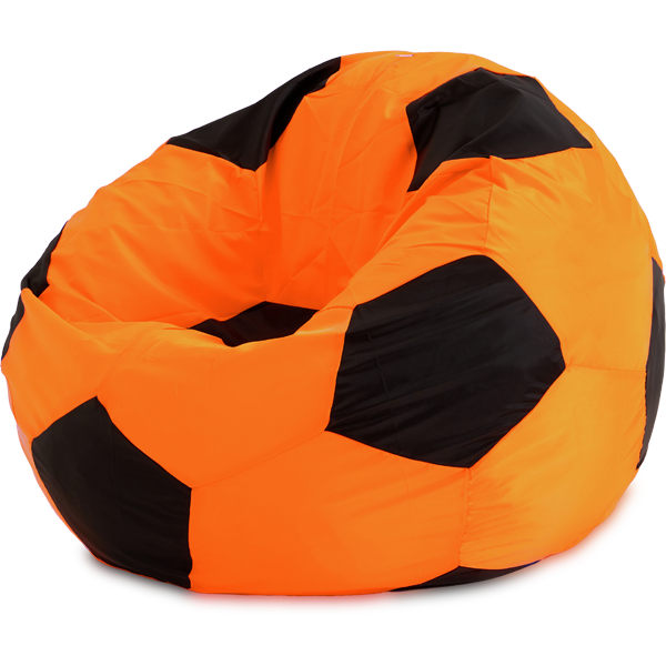 Кресло-мешок «Мяч», L, Оранжевый и черный Изометрия