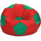 Кресло-мешок «Мяч», L, Красный и зеленый Анфас галлерея