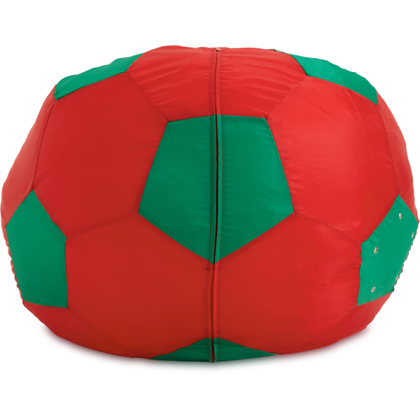 Кресло-мешок «Мяч», L, Красный и зеленый Сзади