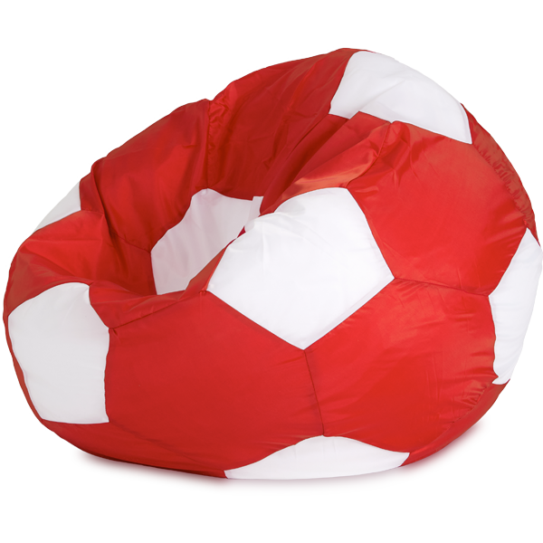 Кресло-мешок «Мяч», L, Красный и белый Изометрия