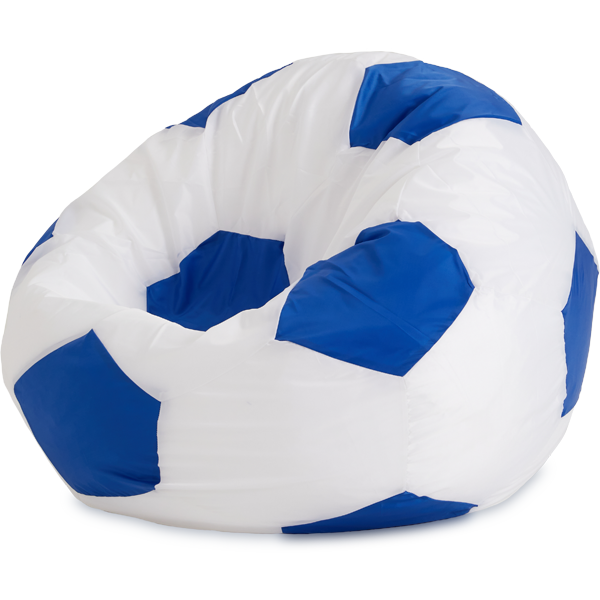 Кресло-мешок «Мяч», XL, Белый и синий Изометрия