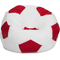Кресло-мешок «Мяч», L, Белый и красный Анфас галлерея