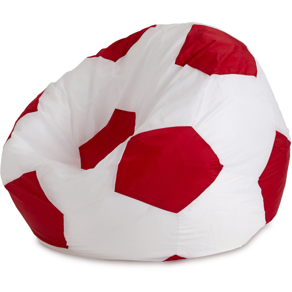 Кресло-мешок «Мяч», L, Белый и красный Изометрия