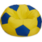 Кресло-мешок «Мяч», L, Жёлтый и синий Анфас галлерея