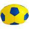 Кресло-мешок «Мяч», L, Жёлтый и синий Сзади галлерея