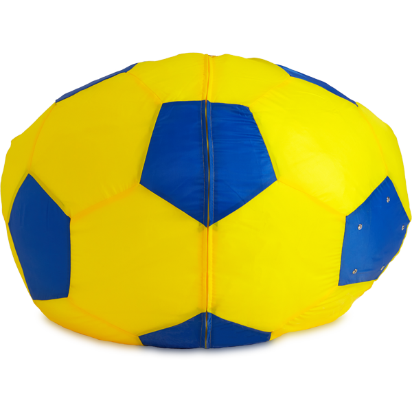 Кресло-мешок «Мяч», L, Жёлтый и синий Сзади