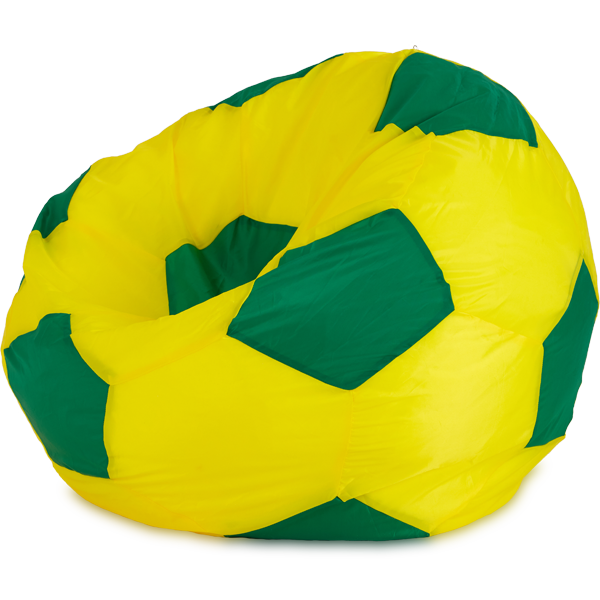 Кресло-мешок «Мяч», L, Желтый и зеленый Изометрия