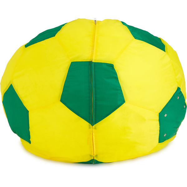 Кресло-мешок «Мяч», XL, Желтый и зеленый Сзади