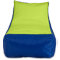 Кресло-мешок «Кушетка», 70x130x70, Синий и лайм Анфас галлерея