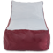 Кресло-мешок «Кушетка», 70x130x70, Бордовый и серый Анфас галлерея