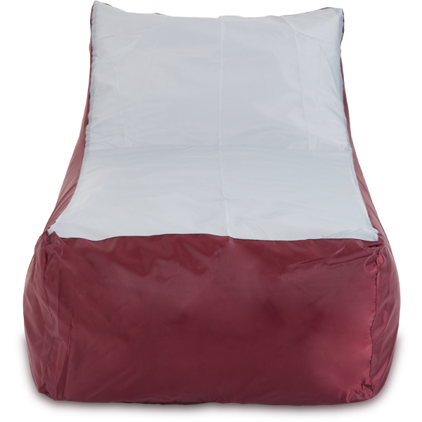 Кресло-мешок «Кушетка», 70x130x70, Бордовый и серый Анфас