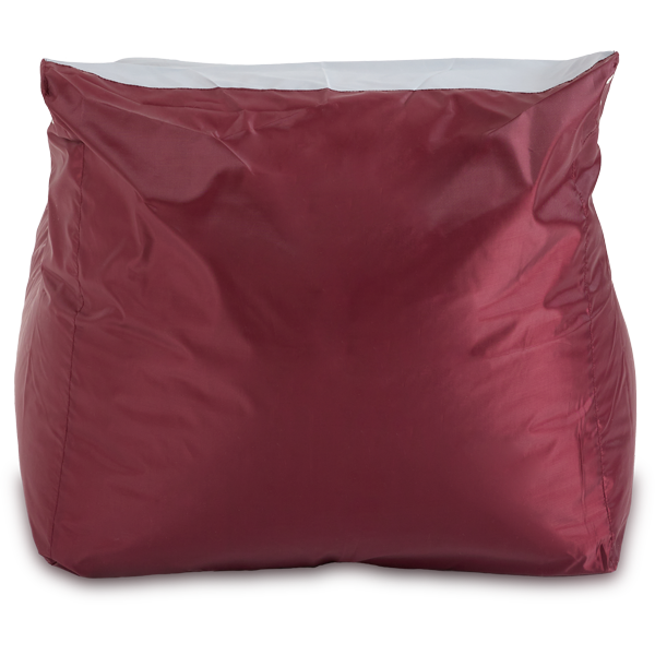 Кресло-мешок «Кушетка», 70x130x70, Бордовый и серый Сзади