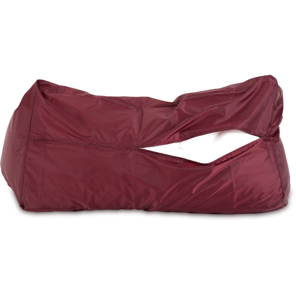 Кресло-мешок «Кушетка», 70x130x70, Бордовый и серый Молния