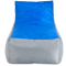 Кресло-мешок «Кушетка», 70x130x70, Серый и синий Анфас галлерея