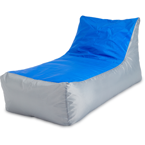 Кресло-мешок «Кушетка», 70x130x70, Серый и синий Изометрия