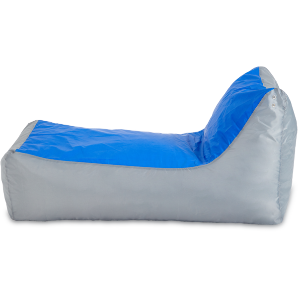 Кресло-мешок «Кушетка», 70x130x70, Серый и синий Профиль