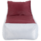 Кресло-мешок «Кушетка», 70x130x70, Серый и бордовый Анфас галлерея