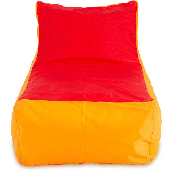 Кресло-мешок «Кушетка», 70x130x70, Оранжевый и красный Анфас