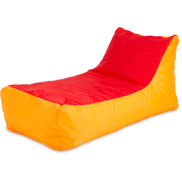 Кресло-мешок «Кушетка», 70x130x70, Оранжевый и красный Изометрия