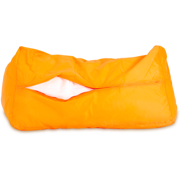 Кресло-мешок «Кушетка», 70x130x70, Оранжевый и красный Молния