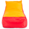 Кресло-мешок «Кушетка», 70x130x70, Красный и оранжевый Анфас галлерея