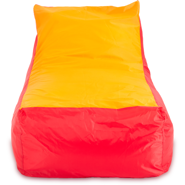 Кресло-мешок «Кушетка», 70x130x70, Красный и оранжевый Анфас