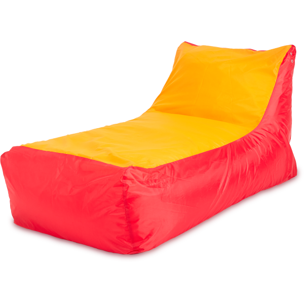 Кресло-мешок «Кушетка», 70x130x70, Красный и оранжевый Изометрия