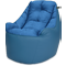 Кресло мешок «Босс», 90x95x90, Синий и голубой Изометрия галлерея