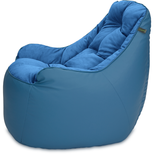 Кресло мешок «Босс», 90x95x90, Синий и голубой Профиль
