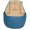 Кресло мешок «Босс», 90x95x90, Синий и бежевый Анфас галлерея