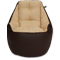 Кресло мешок «Босс», 90x95x90, Коричневый и бежевый Анфас галлерея