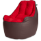 Кресло мешок «Босс», 90x95x90, Коричневый и красный Изометрия галлерея
