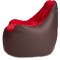 Кресло мешок «Босс», 90x95x90, Коричневый и красный Профиль галлерея