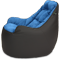 Кресло мешок «Босс», 90x95x90, Графит и голубой Профиль галлерея