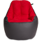 Кресло мешок «Босс», 90x95x90, Графит и красный Анфас галлерея