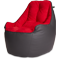 Кресло мешок «Босс», 90x95x90, Графит и красный Изометрия галлерея